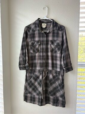 CONVERSE Plaid Flannel Dress with Pockets